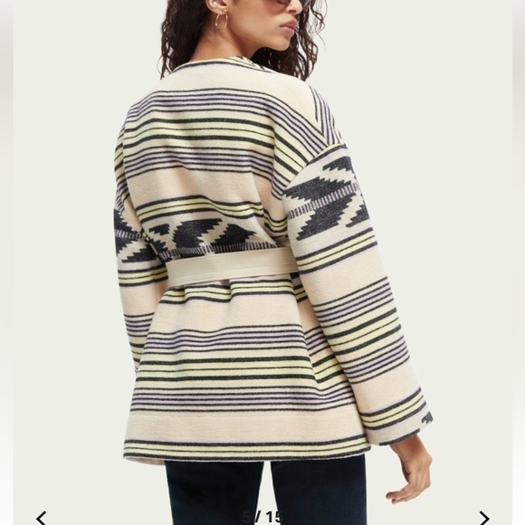 SCOTCH & SODA Stripe Wrap Jacket I Size L - Picture 3 of 14